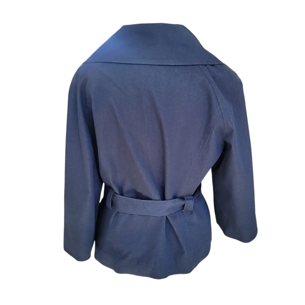 Michael Kors Women’s Navy Belted Kimono Sleeve Jacket Lightweight Wrap Coat